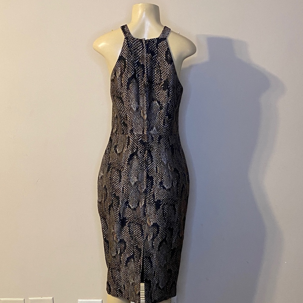 H&M Elegant Snake Print Dress Size 10 - Picture 5 of 8
